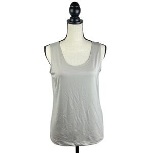 Chicos Shapewear Oh So Slimming Tank Shirt SZ 1 M Stretchy Dark Tan